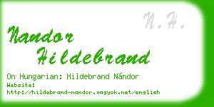 nandor hildebrand business card